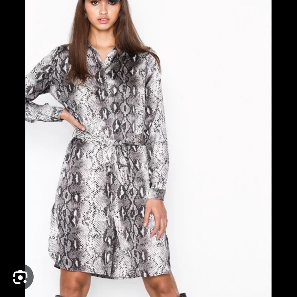 The Shirt Dress by Rochelle Behrens in Snake Print
